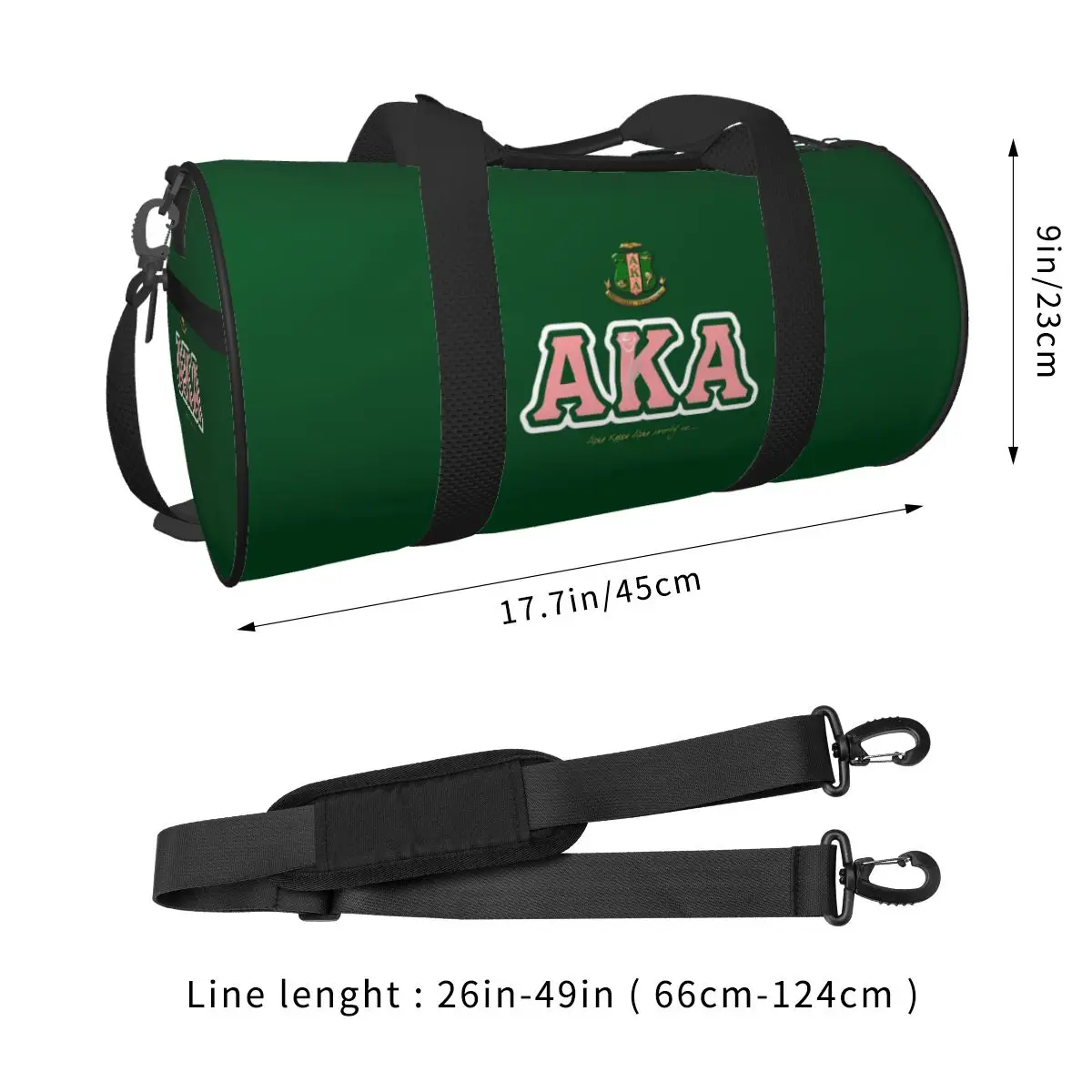 AKA Sorority Print Gym Bag 1908 Fashion Funny Outdoor Sports Bags with Shoes Luggage Pattern Handbag Funny Fitness Bag For Women 2