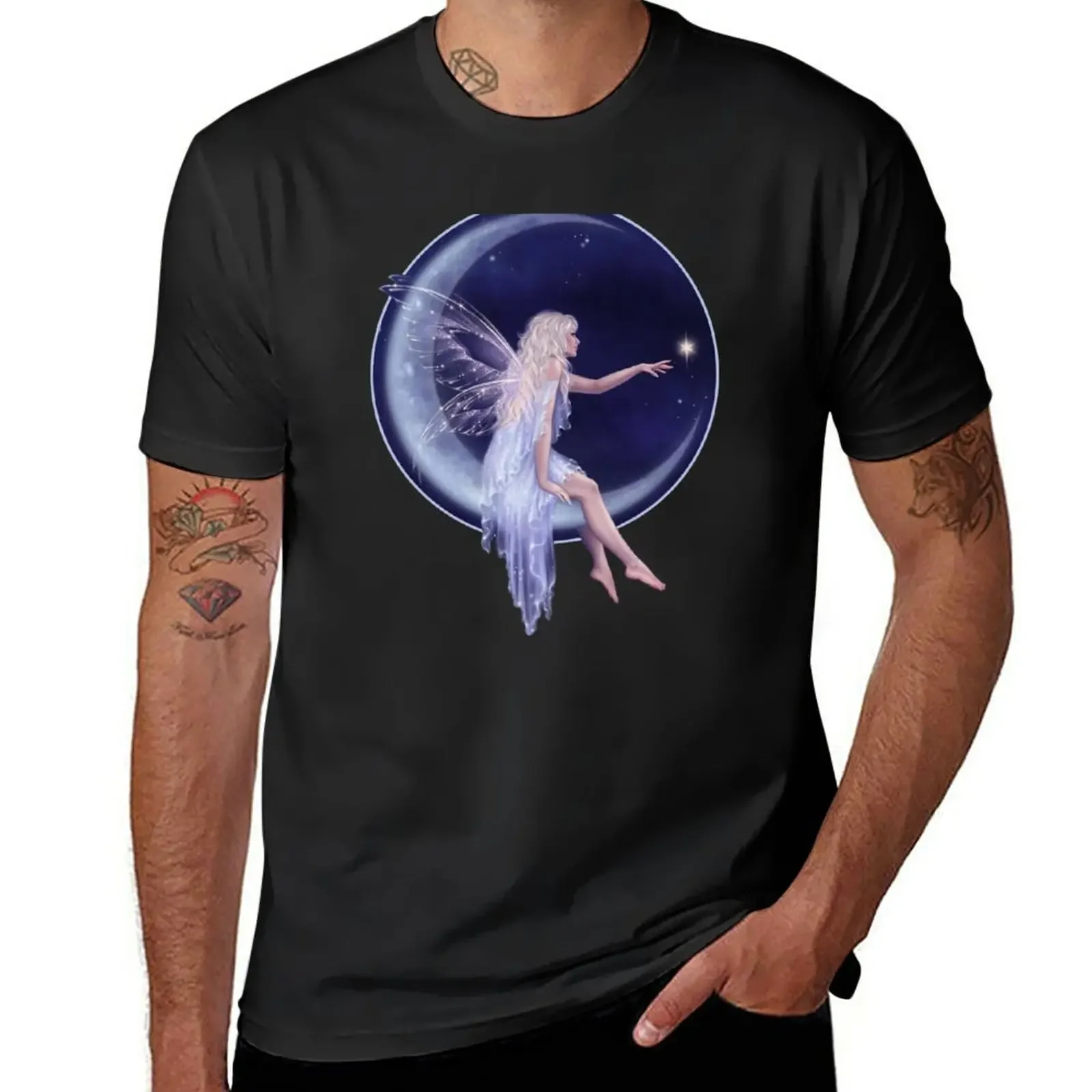 

Birth of a Star Moon Fairy T-Shirt anime funnys vintage clothes Short sleeve tee men