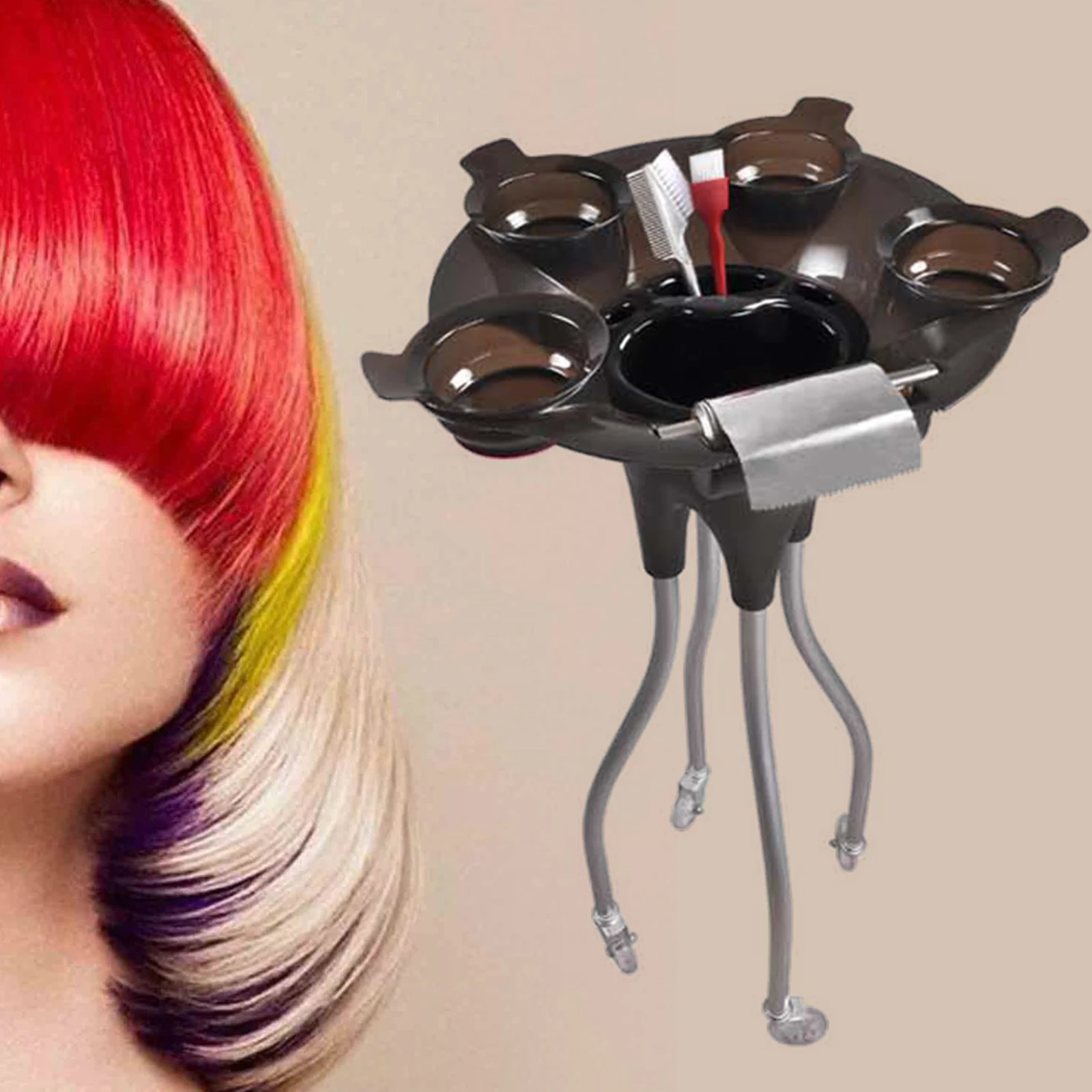 Barber/Colour Mixed Tint Dye Bowl/Salon Trolley Tray Salon Tool/Supporto In Metallo.