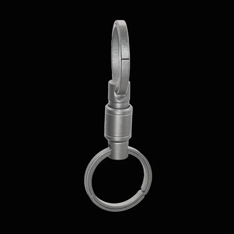 Titanium Quick Release Keychain with Rotary Universal Joint and EDC Quick Hang Buckle - Super Lightweight