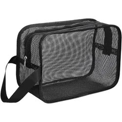 Deluxe Portable Mesh Shower Caddy with Large Capacity and Multifunctional Cosmetic Storage (S)