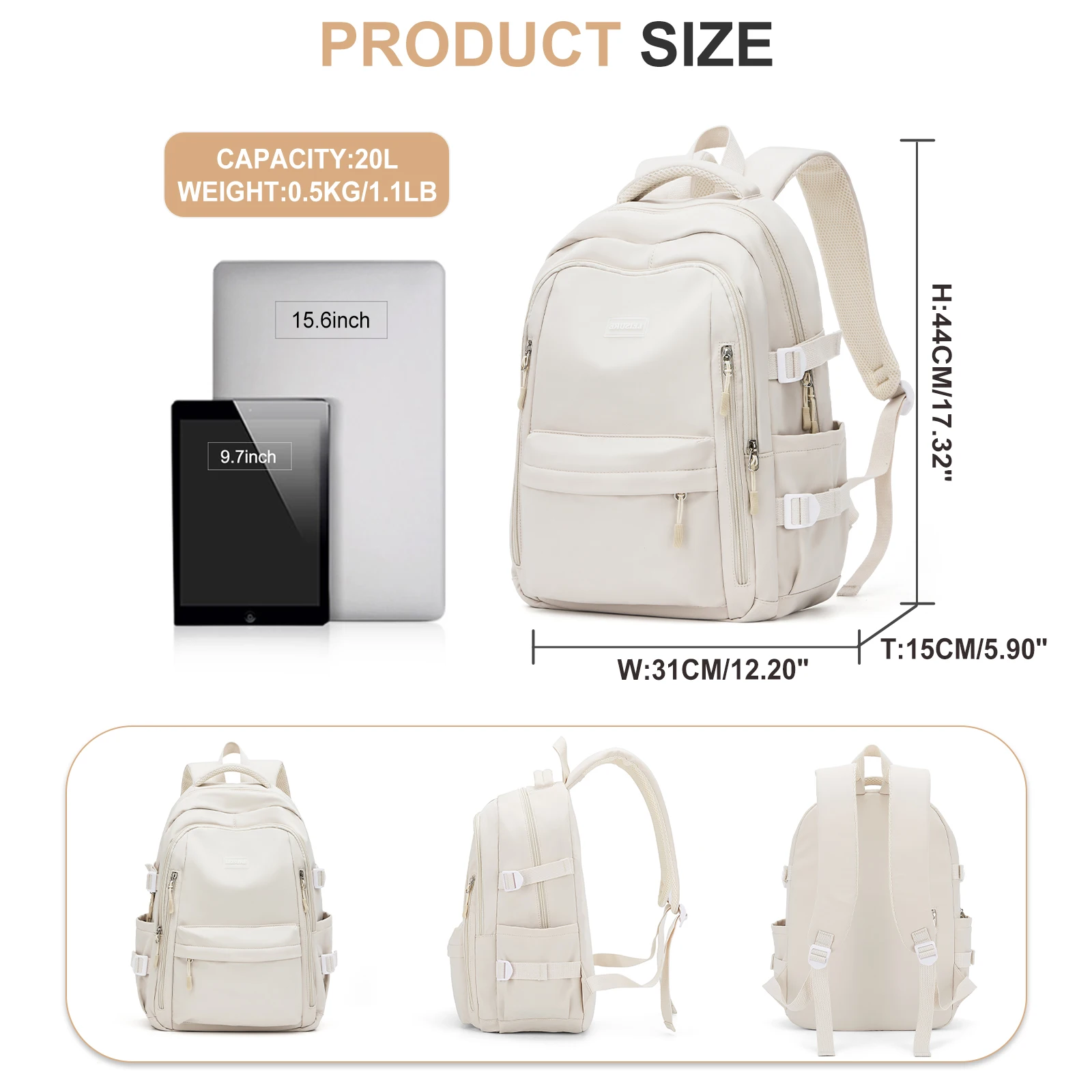 Casual Travel Backpack Anti Theft Daypack，Men Laptop Backpacks 15.6 Inch College School Backpack for Women Bag Bookbag for Teens