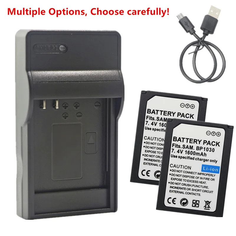 BP-1030 Battery or Charger for Samsung BP-1130 NX200 NX210 NX300 NX300M NX310 NX500 NX1000 NX1100 NX2000