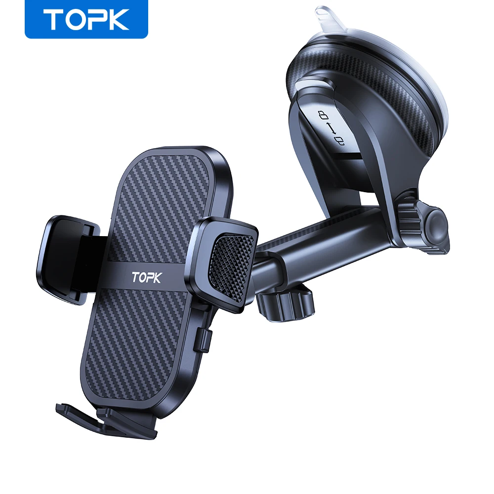 Car Phone Holder Mount Adjustable Cradle 360° Rotation for Car Dashboard/Windscr
