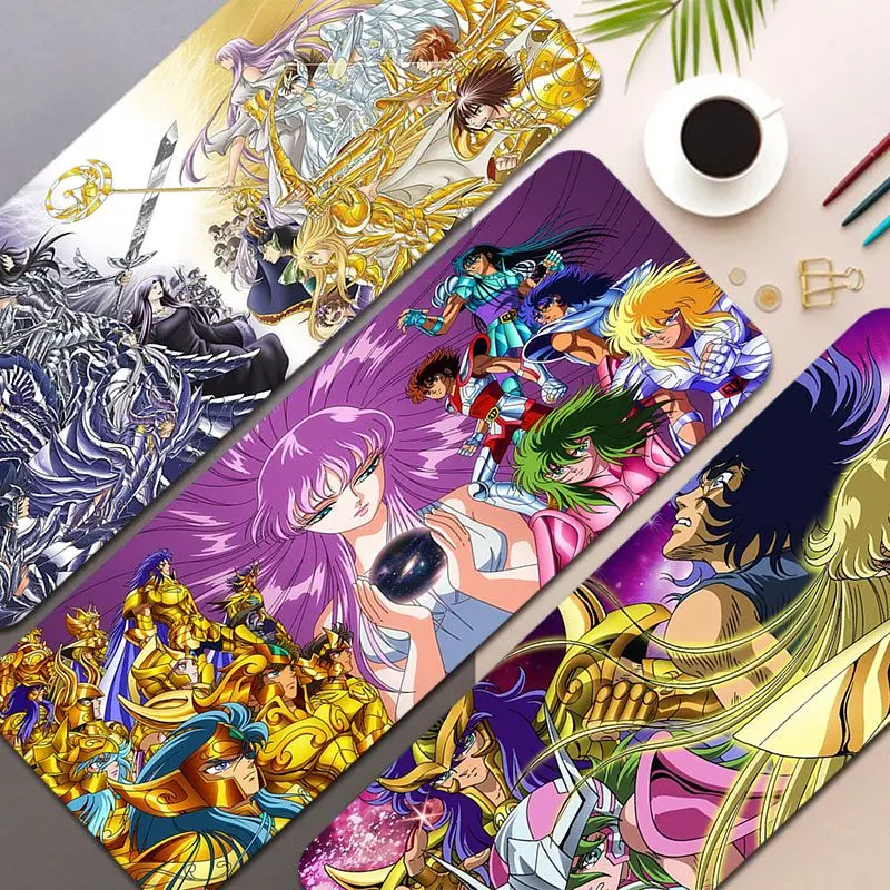 

Anime S-Saint S-Seiya Mousepad Large XXL Desktop Desk Mat Kawaii Gaming Accessories Students Writing Pad Desktop Mat