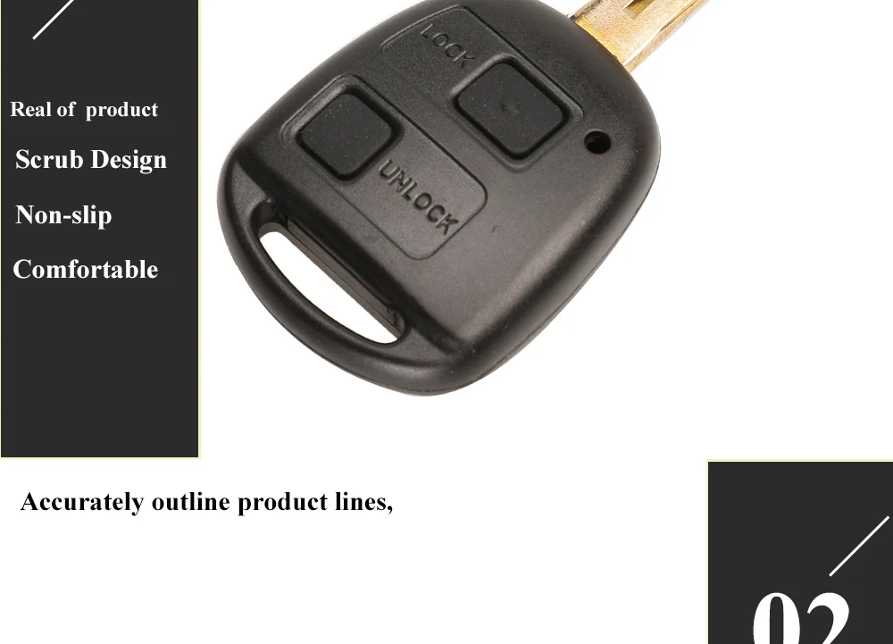 Keyforkess per Lexus Fob P/N: 50171 ASK 433MHz 4D68 Chip telecomando testa chiave auto 3 pulsanti TOY48 sostituzione lama non tagliata - S4baee253a17d4f3d9872175f15ddf574z