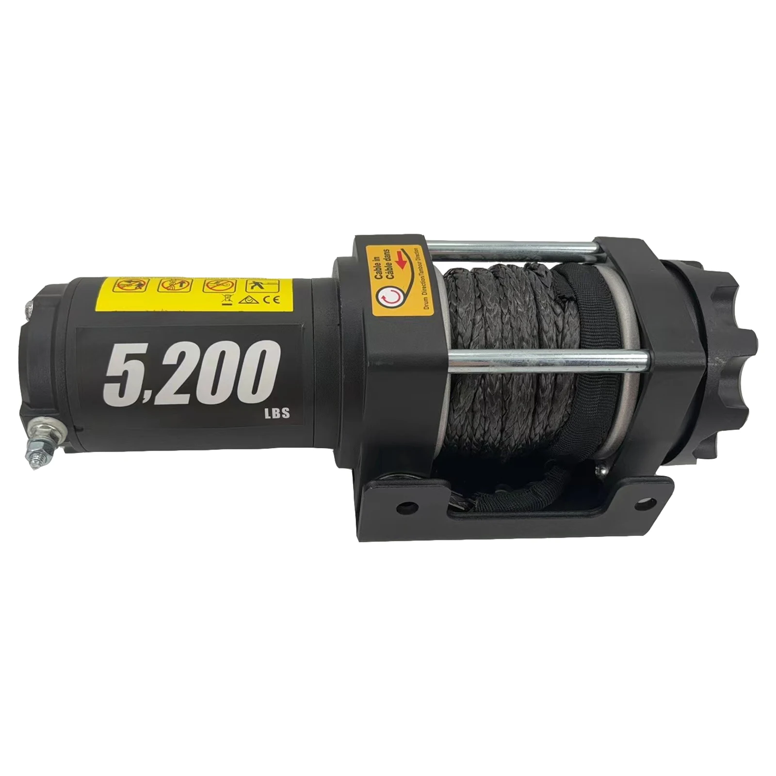 Electric Winch 5200lb Load Capacity Truck Winch Compatible Jeep Truck SUV Synthetic Rope 12V Wireless Remote