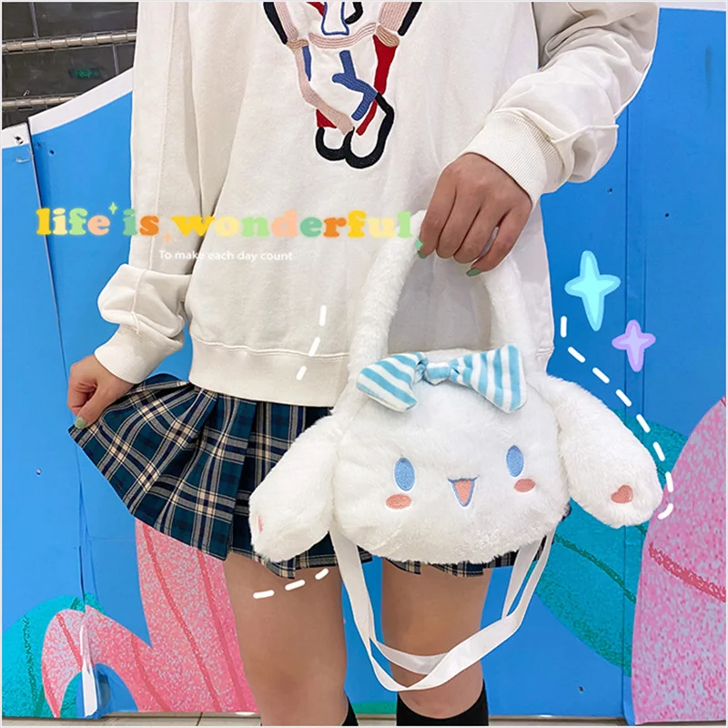 Sanrio Bag Anime Cinnamoroll Backapck Children Plush Toys Kawaii