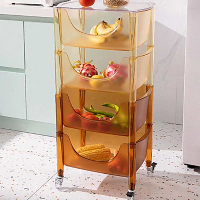 Carrelli Da Cucina In Acrilico Nordico Per Mobili Per La Casa Carrello Mobile Soggiorno Multistrato Da Pavimento Con Ruote Carrelli Ausiliari