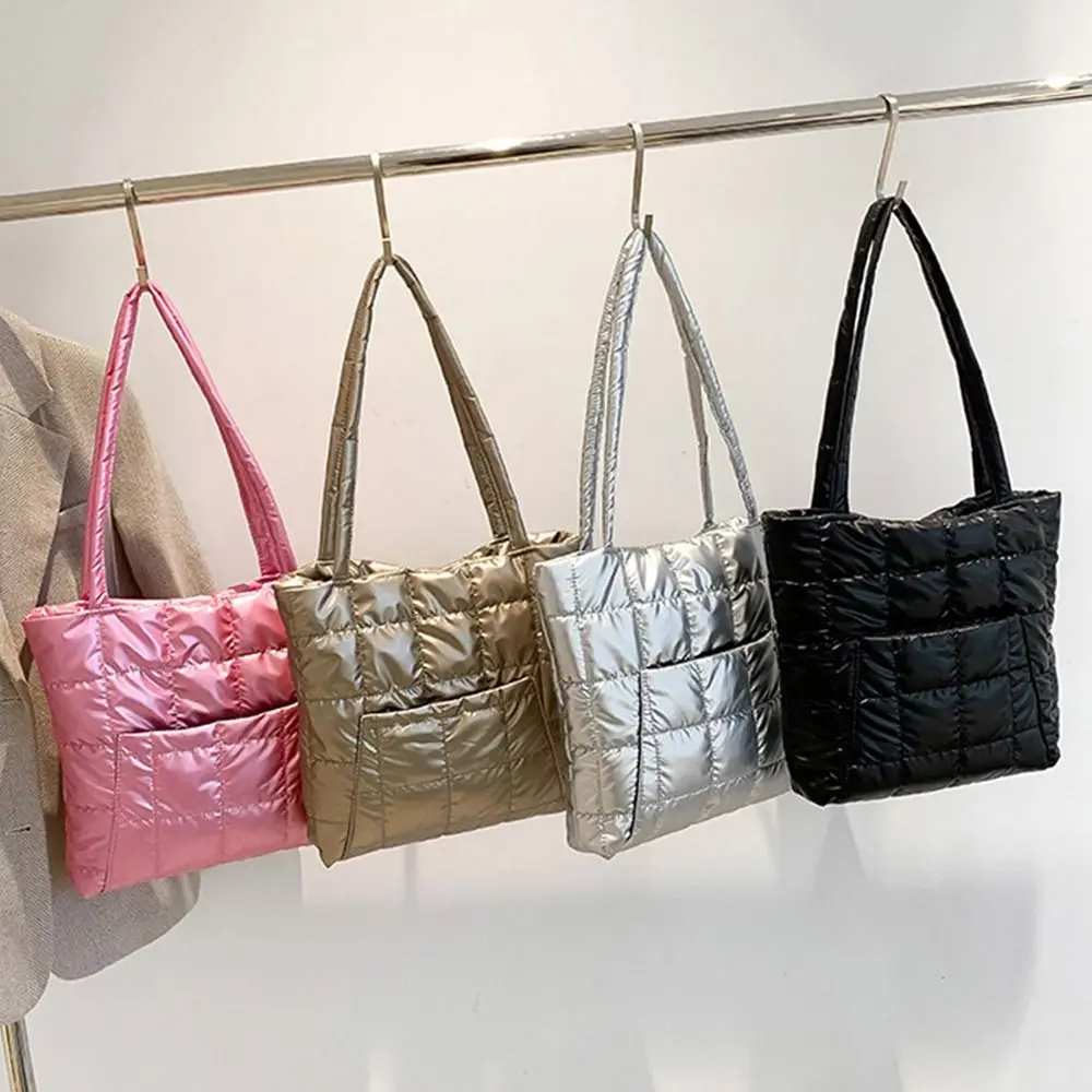 New Shoulder Bag Quilted Handbags Casual Down Cotton Padded Tote
