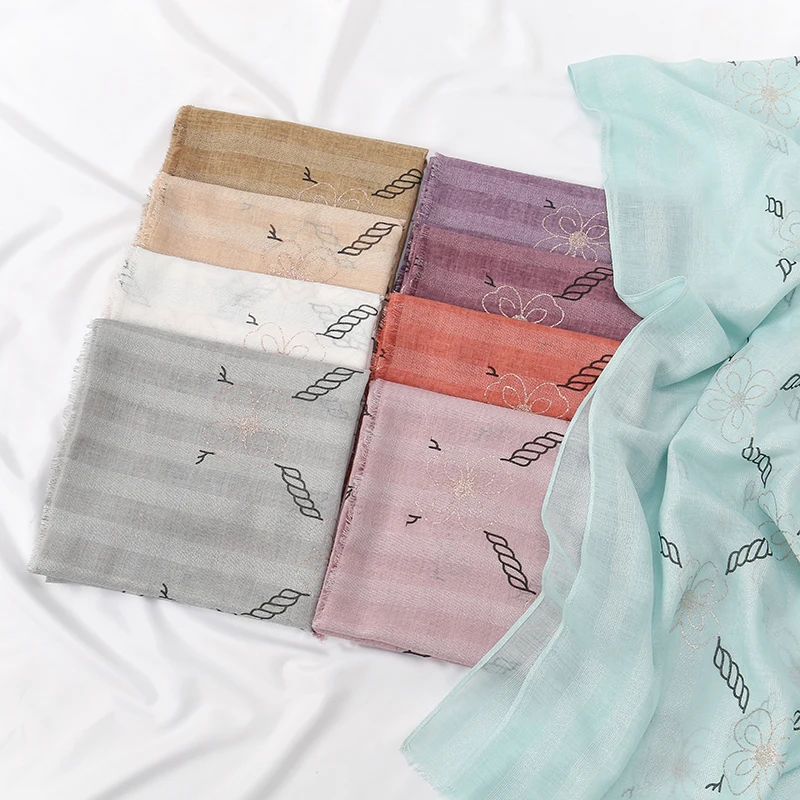 Женская длинная однотонная шаль