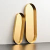 Stainless Steel Storage Tray Golden Oval  Light Luxury Jewelry  Cosmetic   Plate Swing  Home Decorative tray 3
