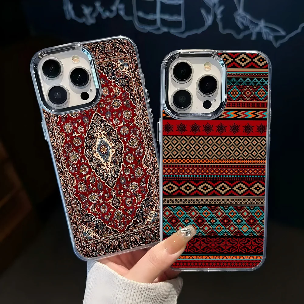 Persian Carpet Floral Pattern Transparent Soft Silicone Phone Case