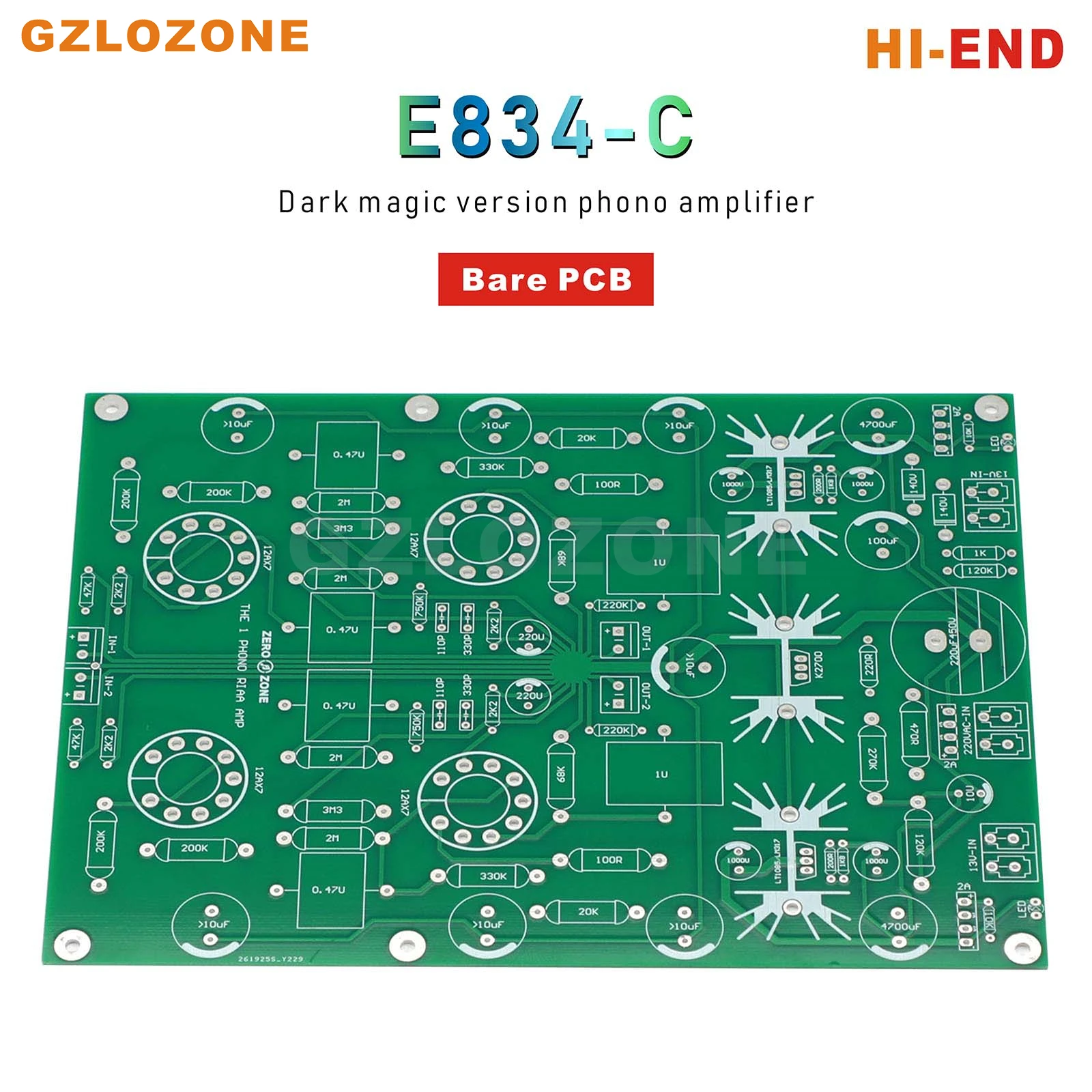 

DARK MAGIC Ver HI-END E834-C Turntable MM Tube phono amplifier Bare PCB Base on EAR834