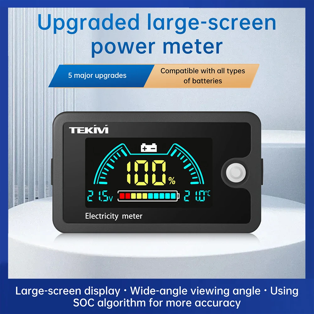 DC 8-100V 6840D LCD 전압계 범용 배터리 용량 표시기 삼원계 리튬 철 납산 배터리 실시간 전압 전력