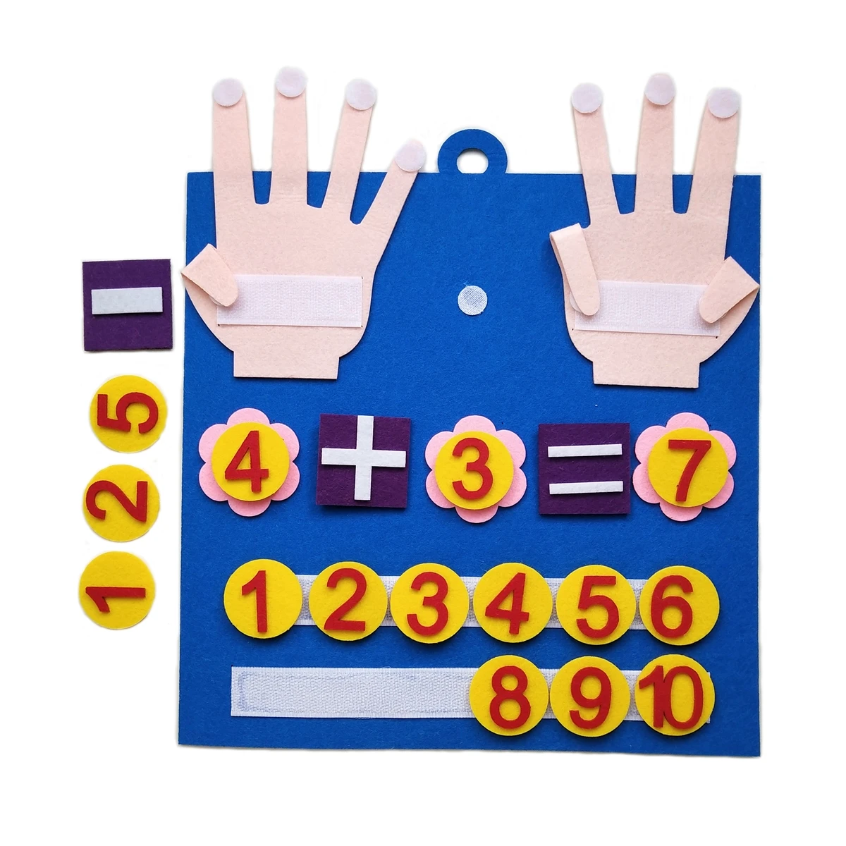 Kids Montessori Toys Felt Finger Number Math Toys Children Learn Hands-on Math Toy Apple Tree Carrot Digital Teaching Aids DDJ