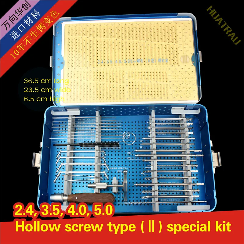 

2.4 3.5 4.0 5.0 hollow screw instrument set orthopaedics instrument medical hollow bone nail kit