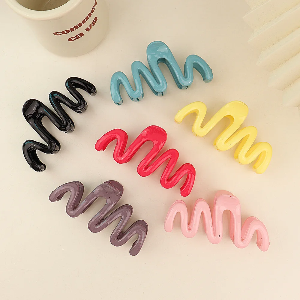 Mode Acryl Haar Klaue Clip Große Welle Stil Haarnadeln Haar Klemmen Barrettes Haar Zubehör Hairgrip Frauen Pferdeschwanz Kopfbedeckungen – Detail 8