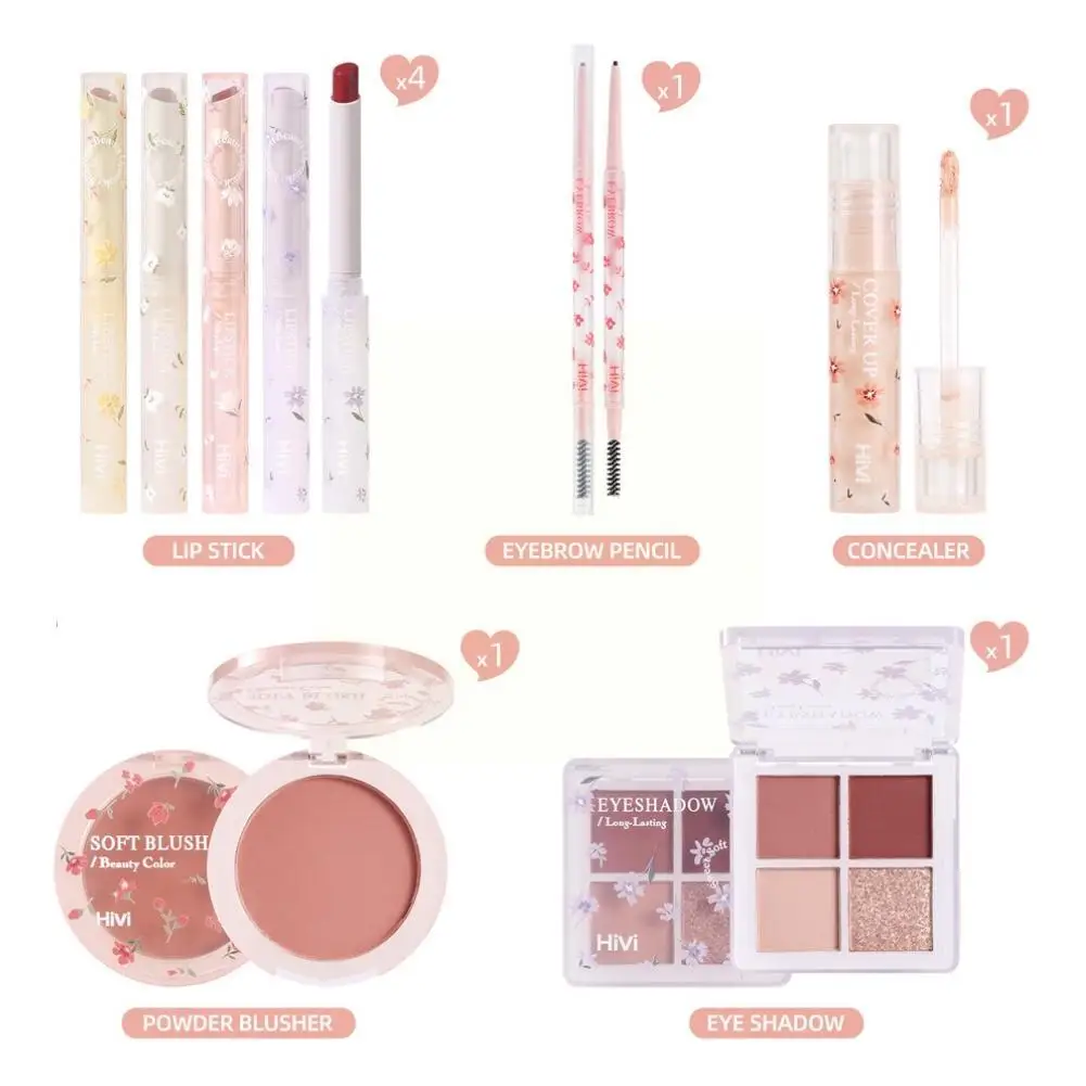 Makeup Sets Lace Vintage Angel Glitter Eyeshadow Palette Set Make Up Eyeshadow Kit Box Highlight Glitter Blush Make Up Set