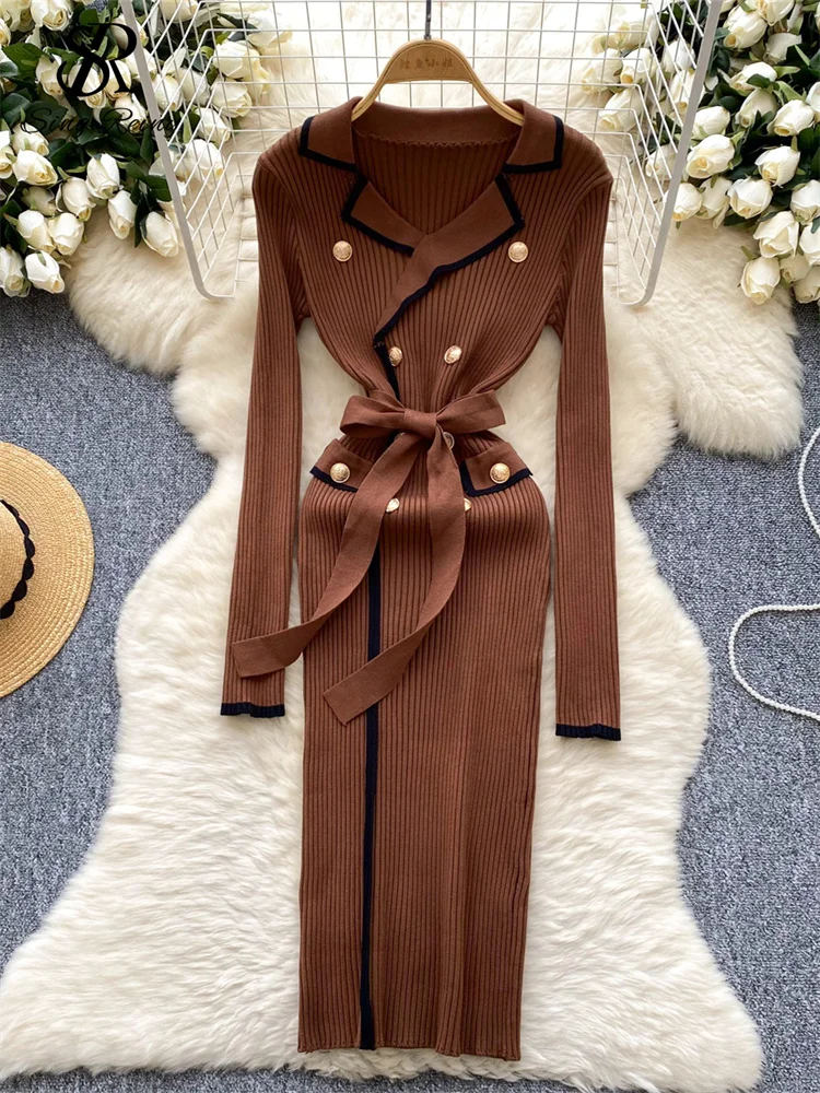Simki Chunky Knit Sweater With Gold Buttons For Women Trendy Cozy Elegance For Work And Casual main image 1