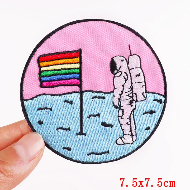Raum Patch Planeten Eisen Auf Patches Für Kleidung Wale Gestickte Patches Auf Jacken Kleidung Nähen Patches DIY Aufkleber Abzeichen – Detail 25