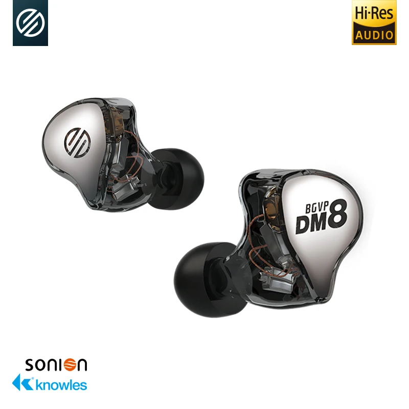 Наушники BGVP DM8 8BA Knoweles Sonion, сбалансированные арматурные Hi-Fi наушники-вкладыши IEM
