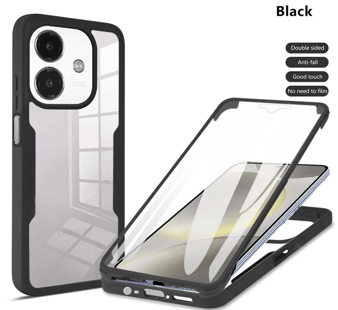 Clear Double Layer Shockproof 360 Full Body Screen Protector Case