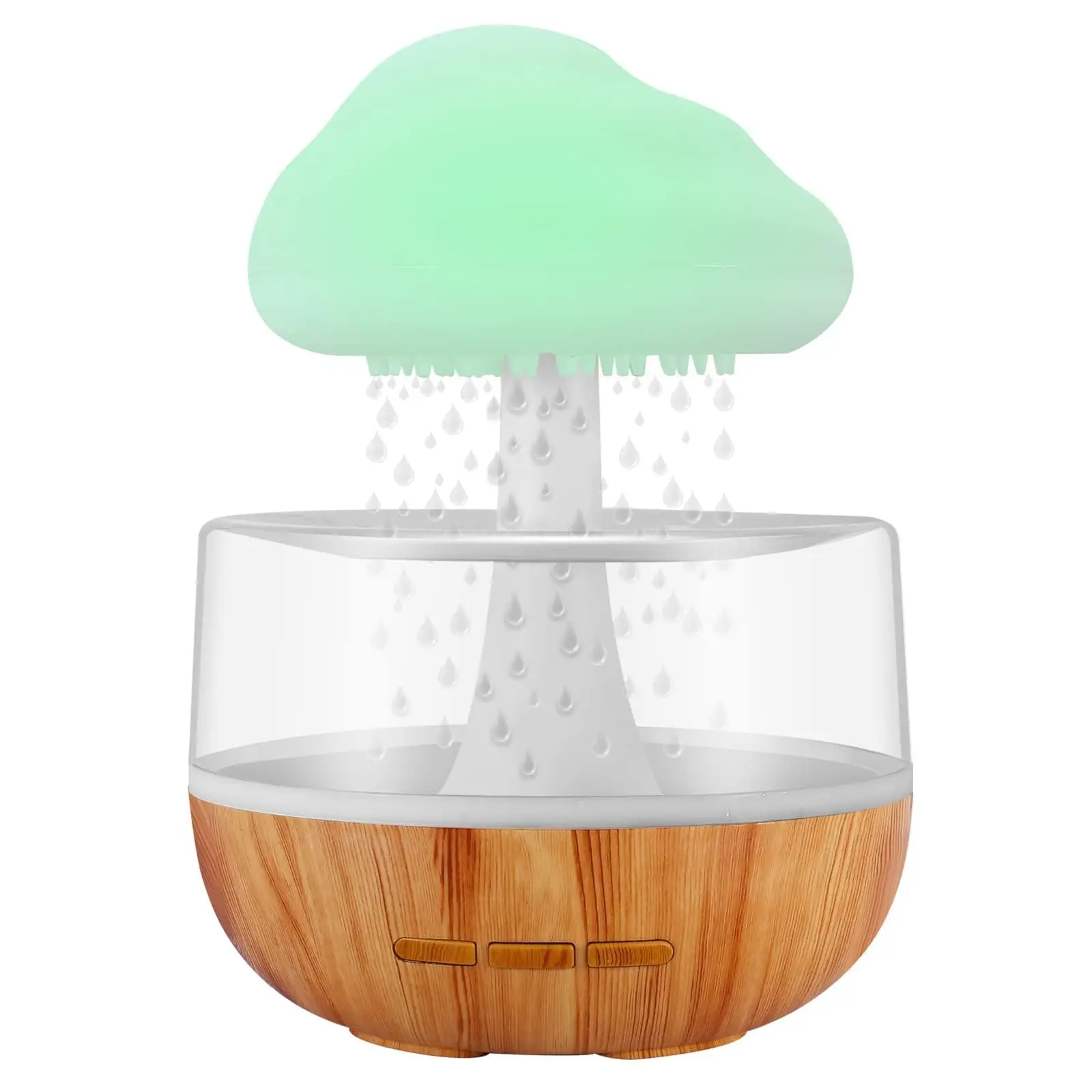Rechargeable Cloud Rain Humidifier for bedroom with Soothing Rain Sounds Home Essential Oil Diffuser with   7 Colors LED Light