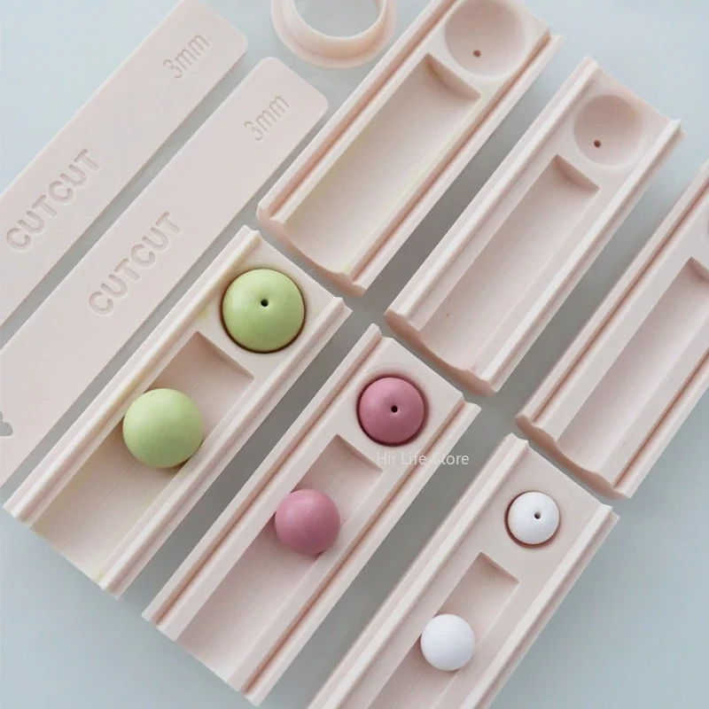 Polymer Clay Bead Rolling Ball Mold Clay Ball Punching Auxiliary Tool Cutter for DIY Earrings Jewelry Pendant Decoration polymer clay tools clay sculpting tools clay craft tool
