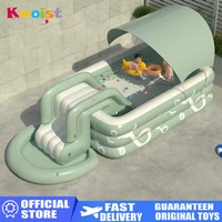 Piscine gonflable avec toboggan aquatique pour jardin, fête en plein air, piscine pliable pour enfants, adultes et familles, piscines extérieures en PVC 1
