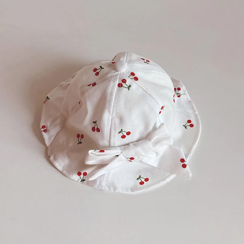 Kids Bucket Hat Kids Sun Hat Fruit Printed Soft Cotton Outdoor Fisherman Cap for Children Girls