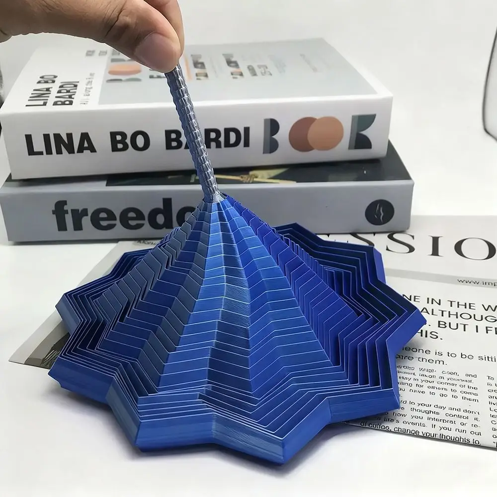 PLA Expanded Sensory Fidget Star with Handles Whirling Spiral Fidget Toy 3D Printed Stress Relief Desktop Decompression Toys