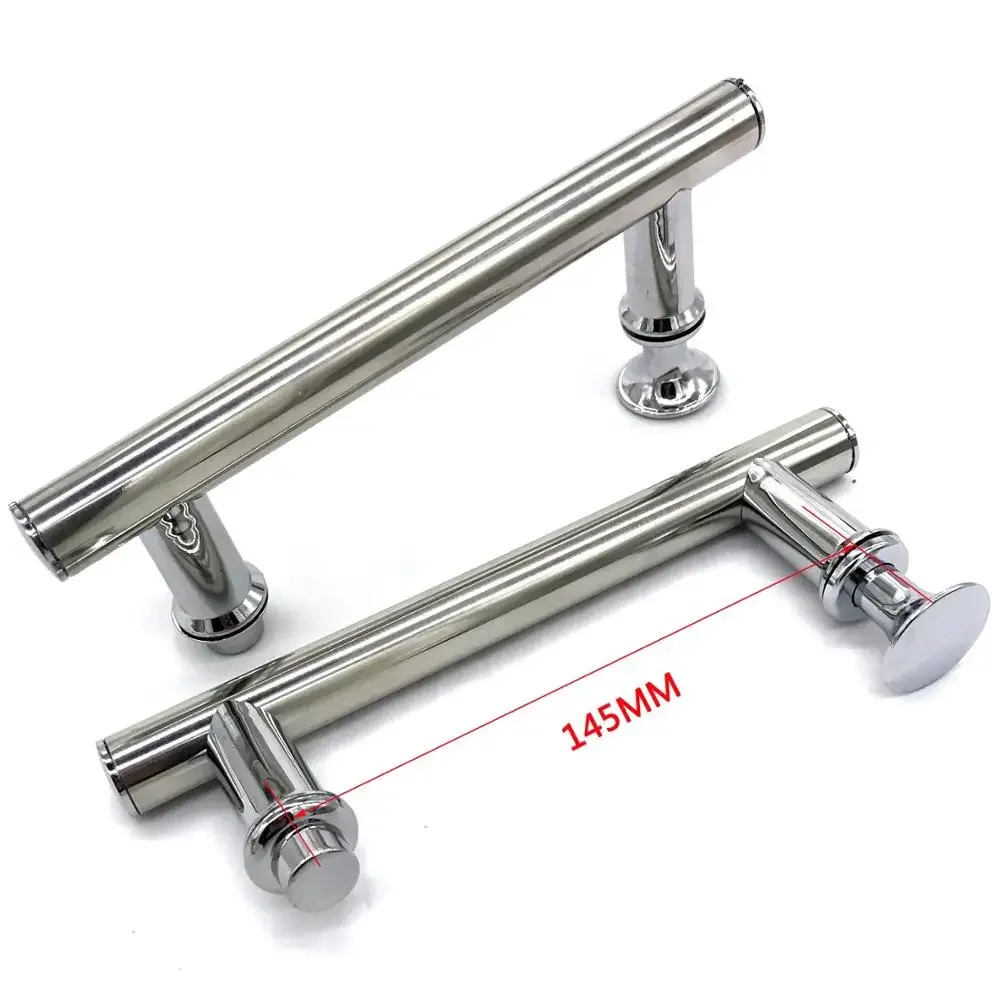 2pcs/Lot ABS+ Stainless Steel Brushed Sliding Knob Door Handle For Furniture Interior Shower Cabin Accessories Hardware Decor 4