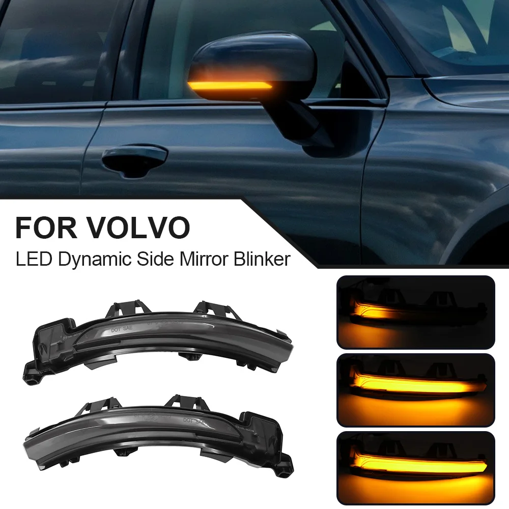 2XLEDSequentialDynamicSideMirrorBlinkerLightTurnSignalLamp