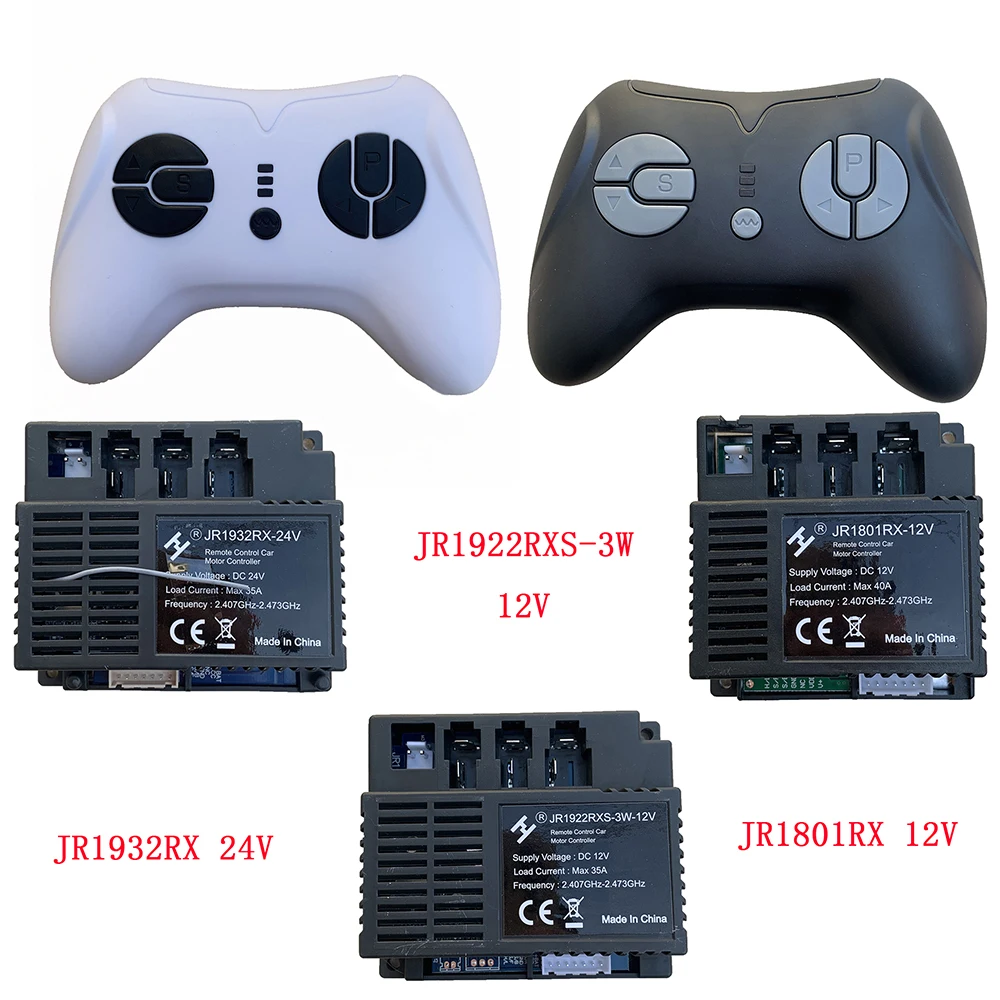 12V 24V JR1922RXS-3W JR1801RX JR1932RX 2.4G BluetoothKids Power Ride on Car Remote Control and Receiver Accessories