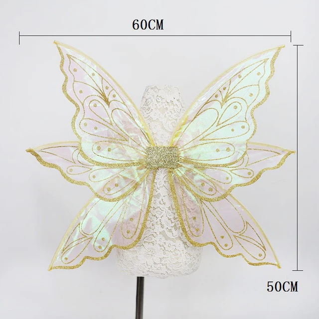 Hercegnő Elf Tündér Szárnyú Pillangó Szárnyak Gyerekeknek Boldog Születésnapot Buli Dekorációk Jelmez Angyal Lány Előadás Kellékek - Image 5