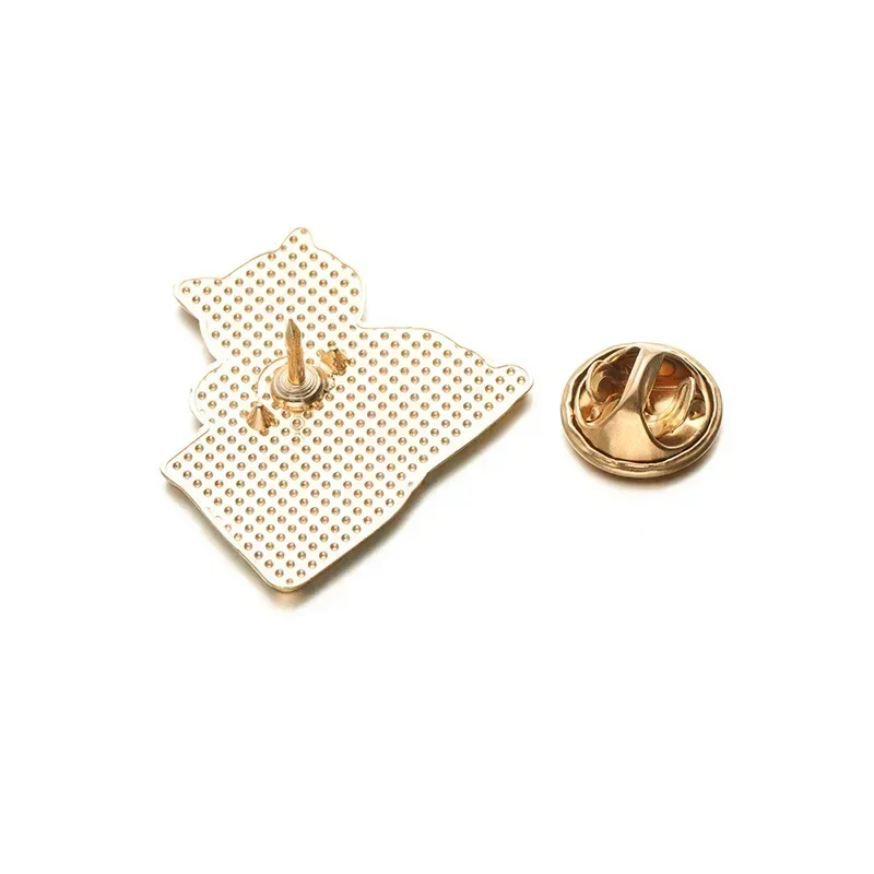 Black White Cats Enamel Pins Fish Gold Brooches Cartoon Animal Cute Metal Badges Denim Lapel for Kids Women Pencil Bags Backpack