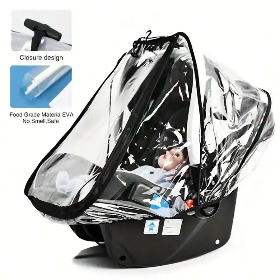 baby seat rain cover Baby Safety Seat Transparent EVA Stroller Carriage Dust Cover