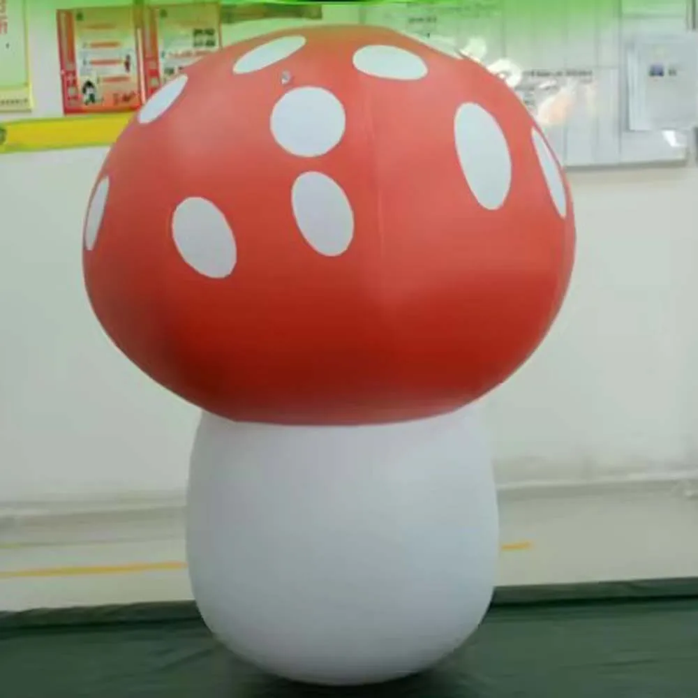 

2024 New Pvc Airtight Inflatable Mushroom With Led Lights Giant Mushroom Model Sealed Plant Air Balloon For Garden Decoration