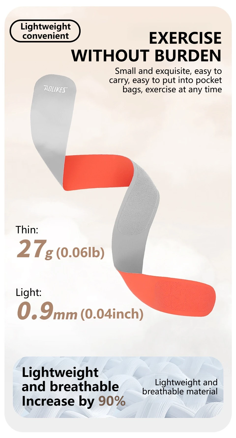 AOLIKES 1 Stück Patellasehnen-Stützband, Komfortabler Kniegelenkschutz für Laufen, Fitness, Ballspiele, Sport-Kniebandage ﻿ – Detail 8