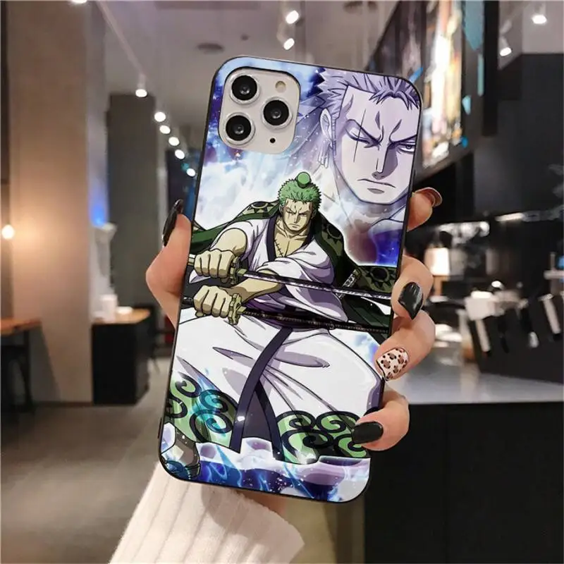 Anime One Piece Roronoa Zoro Phone Case For iphone 13 12 11 Pro Mini XS Max 8 7 Plus X SE 2020 XR cover case for iphone 13 