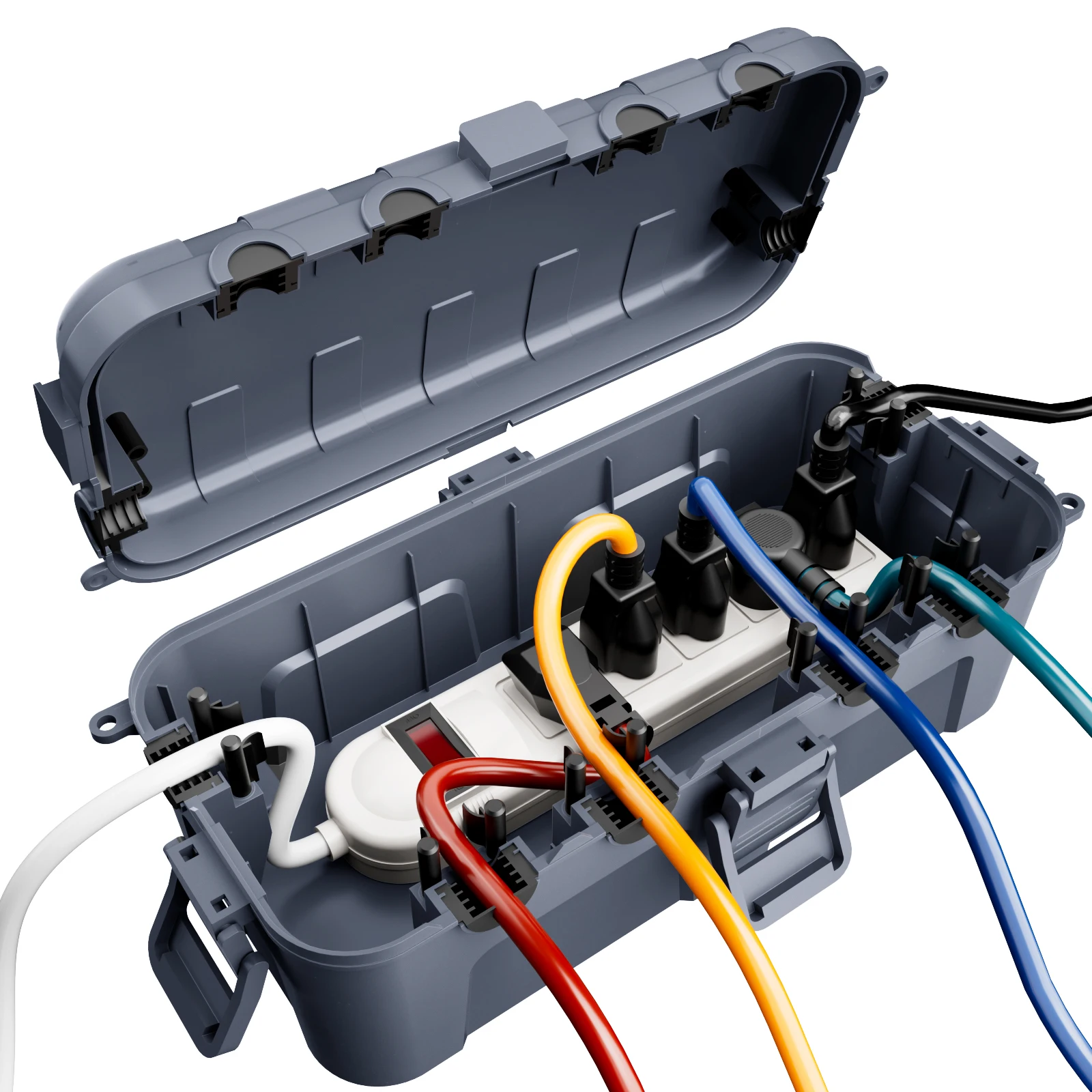 Durable Weatherproof Outdoor Electrical Junction Box - Medium, IP54 Rated, Wall-Mounted