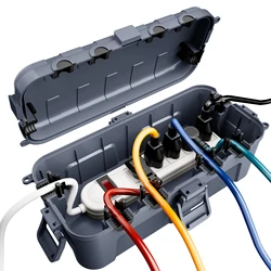 Durable Weatherproof Outdoor Electrical Junction Box - Medium, IP54 Rated, Wall - Mounted (Grey)