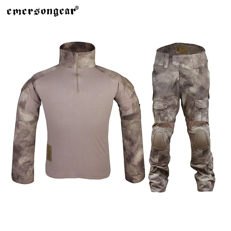 Emersongear Gen2 BDU Combat Suit Camouflage Uniform Tactical Shirt Pants Elbow Knee Pads Hunting Clothing Atacs G2 EM6912