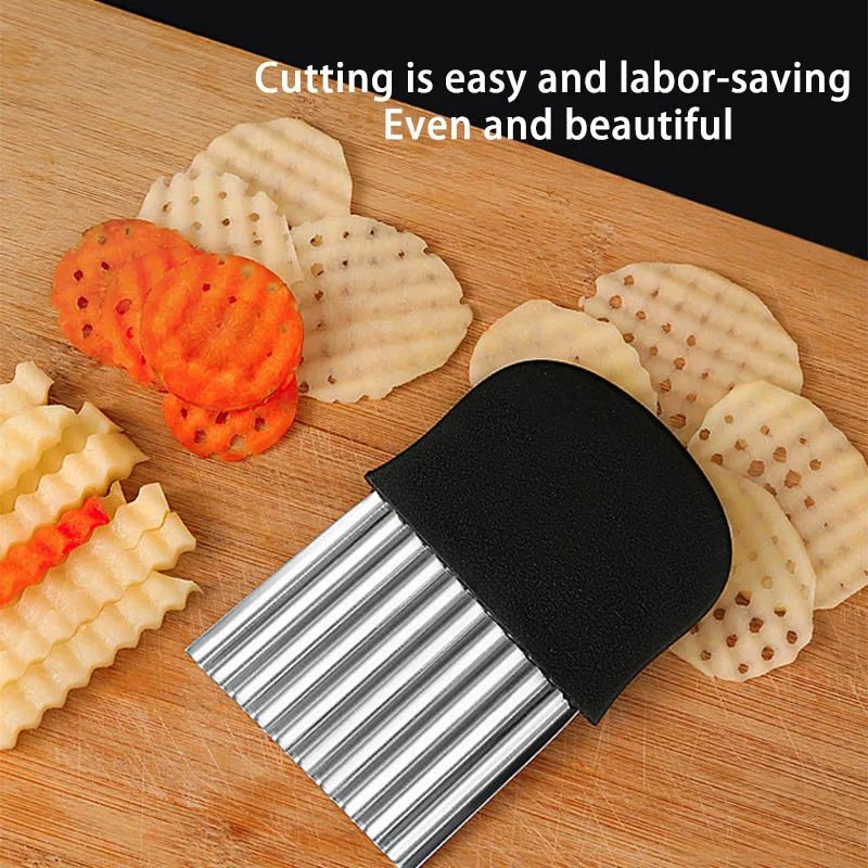 Stainless Steel Potato Wavy Cutter French Fries Making Peeler Knife for Vegetable Kitchen Knives Fruit Tools Accessories