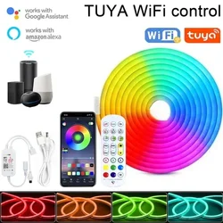USB - Powered RGB Neon LED Strip with Bluetooth App & Remote Control - 5 m (WIFI TUYA)