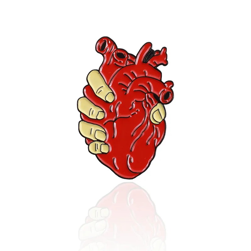 Broches émaillées Organes Anatomiques - Cœur, Poumons, Intestins, Cerveau, Système Nerveux - Pour étudiants Médecine