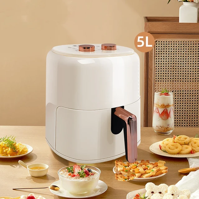 220V Multifunction Air Fryer Household Touch Screen 5L Electric Oil-Free  Fryer