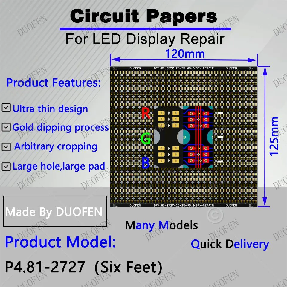 P4.81 -2727（Six Feet） Circuit Paper，120X125mm ,Used for repairing damaged PCB pads