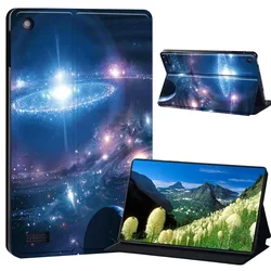 Premium Universal Tablet Stand Case with PU Leather Cover for Fire7 (9th Gen 2019) (016)